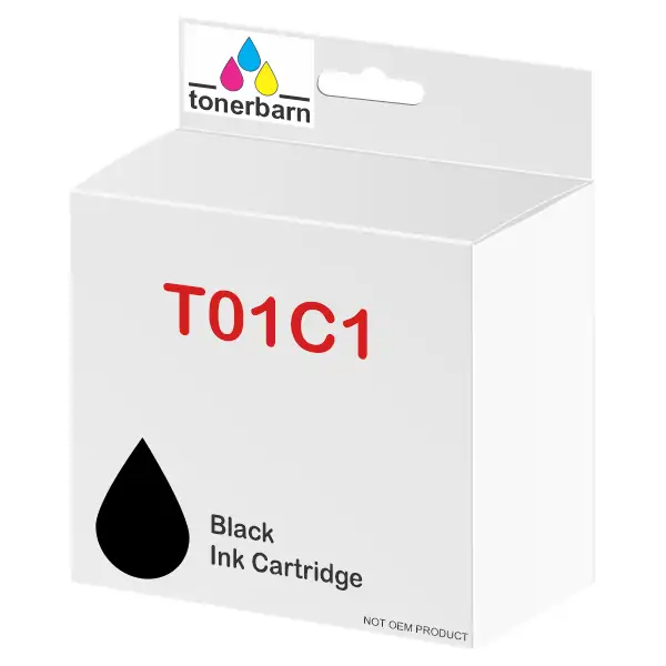 Compatible Epson T01C1 Black Pigment Ink Cartridge C13T01C100