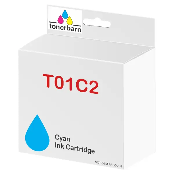 Compatible Epson T01C2 Cyan Pigment Ink Cartridge C13T01C200