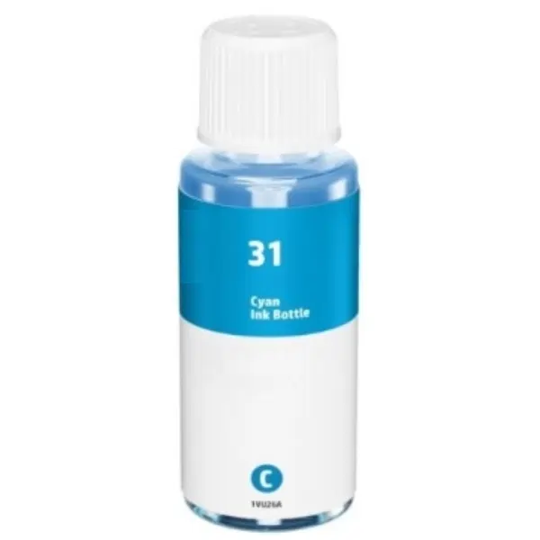 Compatible HP #31 Cyan Ink Bottle 1VU26AA