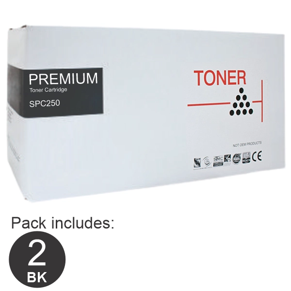 2 x Compatible Ricoh SPC250 Black Toner Cartridge 407547