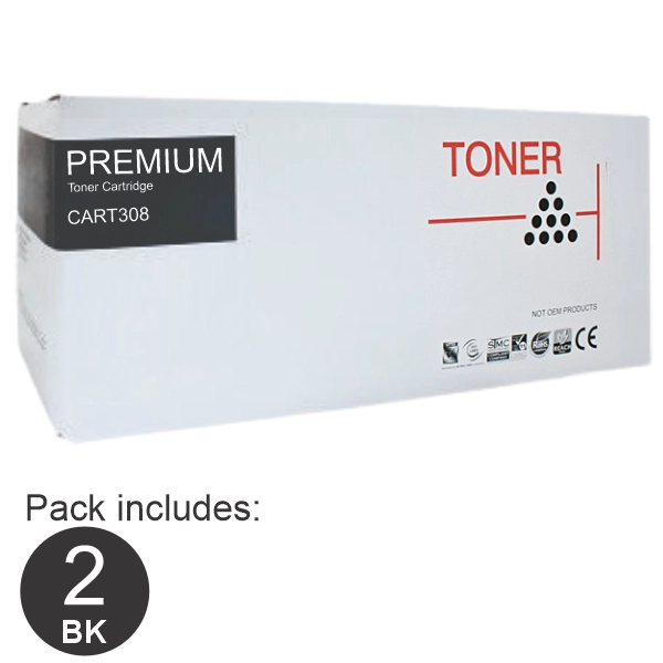 2 x Compatible Canon CART308 Black Toner Cartridge