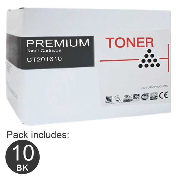 10 x Compatible Fuji Xerox CT201610 Black High Yield Toner Cartridge