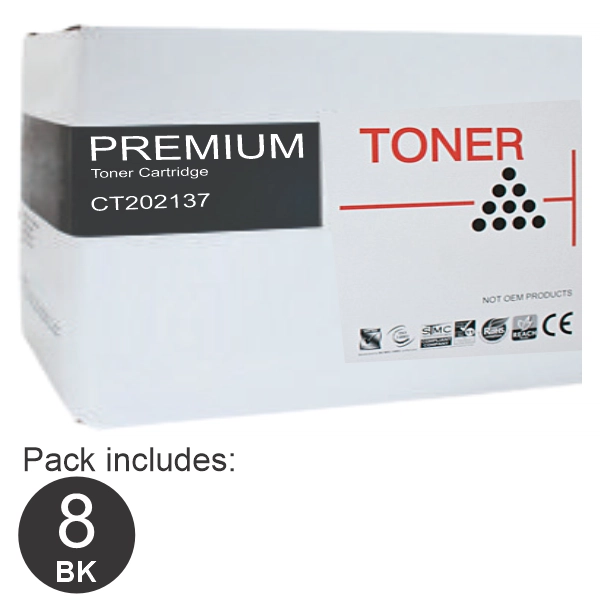 8 x Compatible Fuji Xerox CT202137 Black Toner Cartridge