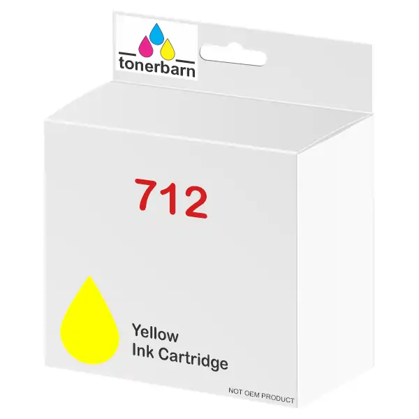 Compatible HP #712 29ml Yellow Ink Cartridge 3ED69A