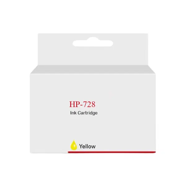 Compatible HP #728 300ml Yellow Ink Cartridge F9J65A