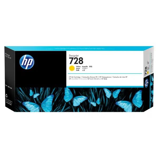 HP #728 Yellow Ink Cartridge - 300ml F9K15A