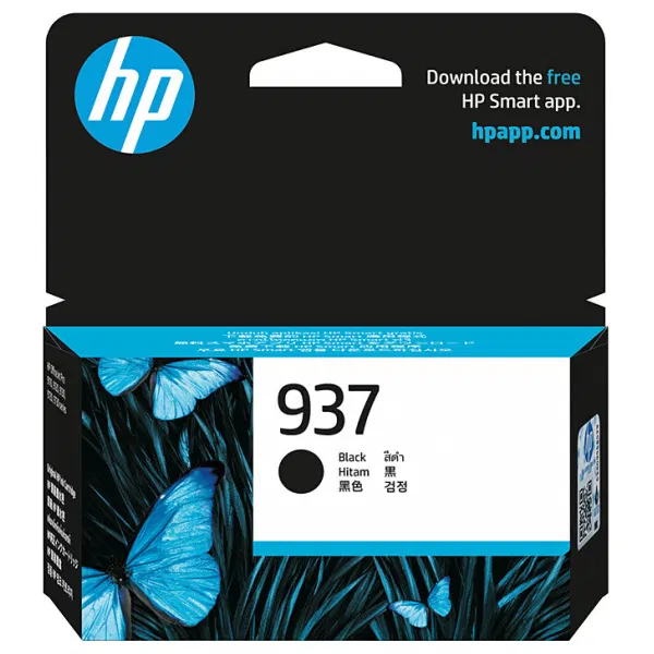 HP #937 Black Ink Cartridge 4S6W5NA