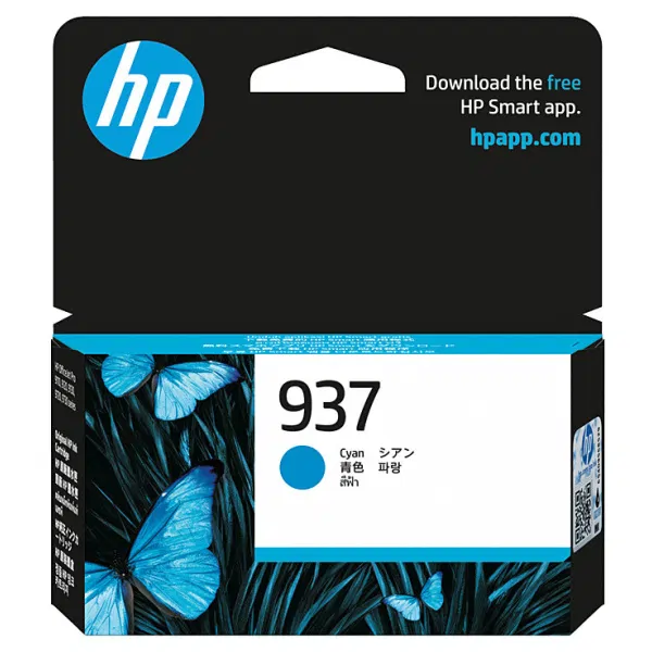 HP #937 Cyan Ink Cartridge 4S6W2NA