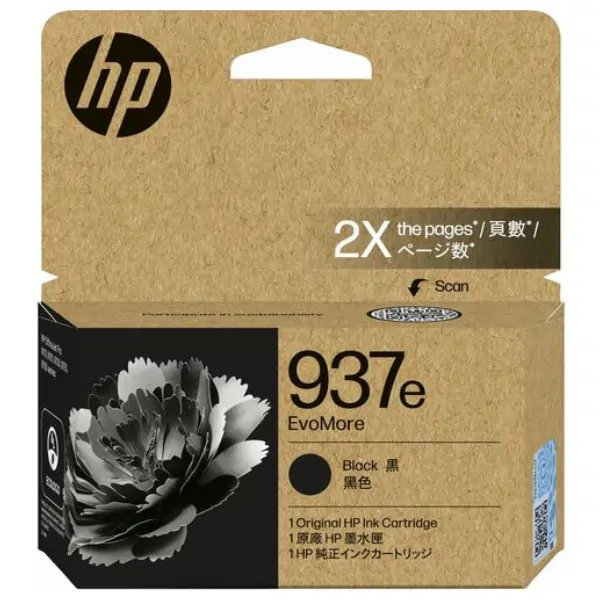 HP #937 EvoMore Black Ink Cartridge 4S6W9NA