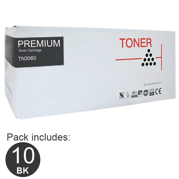 10 x Compatible Brother TN3060 Black Toner Cartridge TN-3060