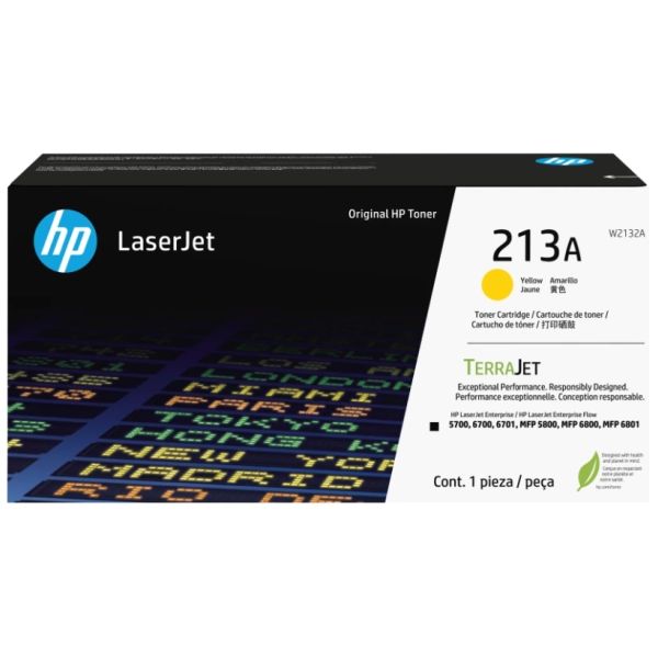 HP #213A (W2132A) Yellow Toner Cartridge HT213Y