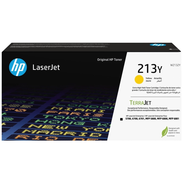 HP #213Y (W2132Y) Yellow Toner Cartridge W2132Y