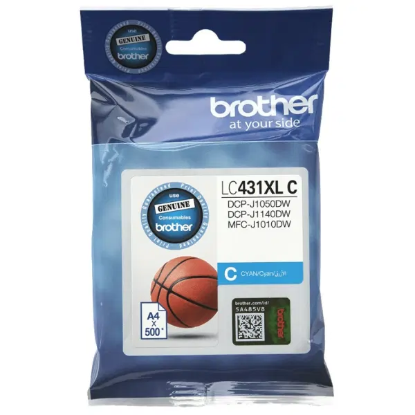 Brother LC431XLC High Yield Cyan Ink Cartridge LC-431XLC
