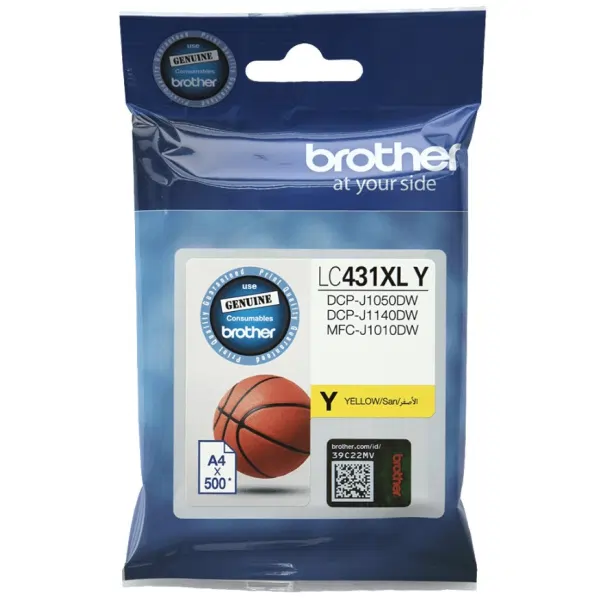 Brother LC431XLY High Yield Yellow Ink Cartridge B431XLY