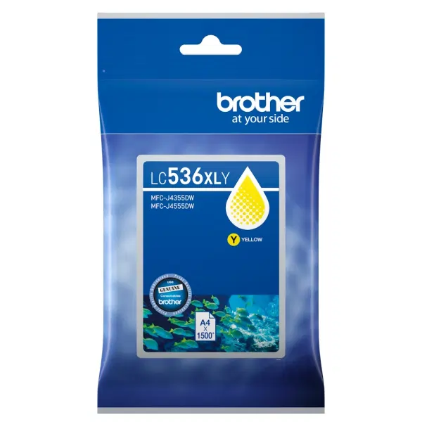 Brother LC536XLY High Yield Yellow Ink Cartridge LC-536XLY
