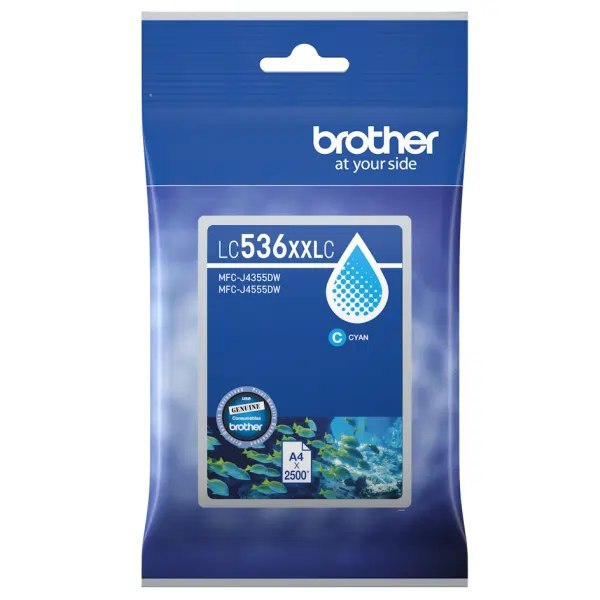 Brother LC536XXLC Extra High Yield Cyan Ink Cartridge LC-536XXLC