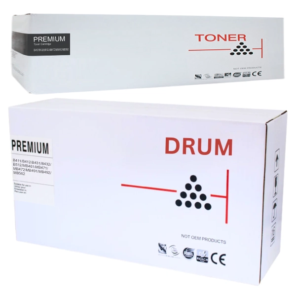 Compatible OKI B431 Drum Unit & Compatible OKI B432 High Yield Black Toner Cartridge