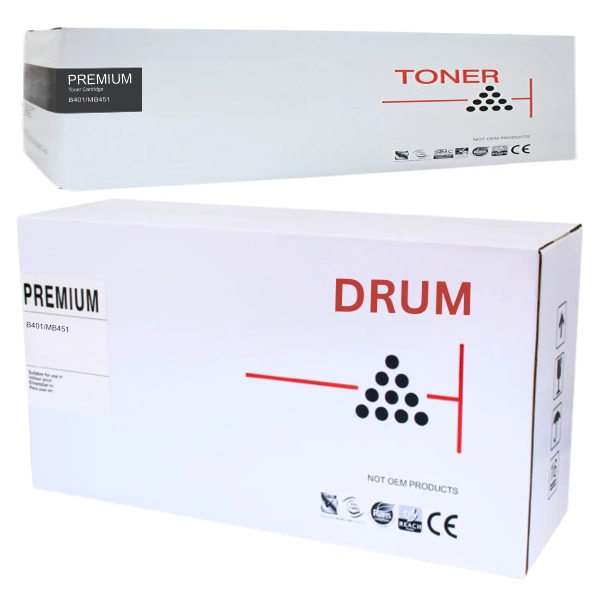 Compatible OKI MB451 Drum Unit & Compatible OKI MB451 High Yield Black Toner Cartridge