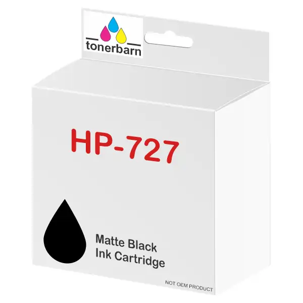Compatible HP #727 300ml Matte Black Cartridge HI727MB-C