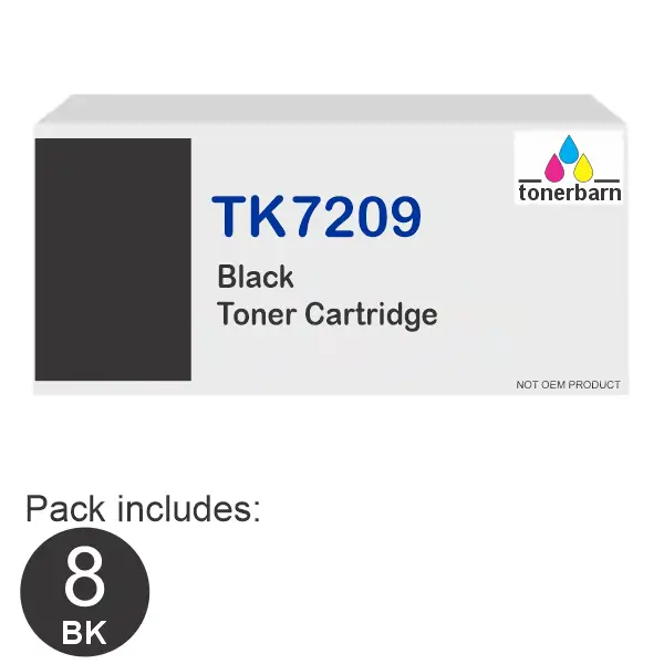 8 x Compatible Kyocera TK7209 Black Toner Cartridge TK-7209