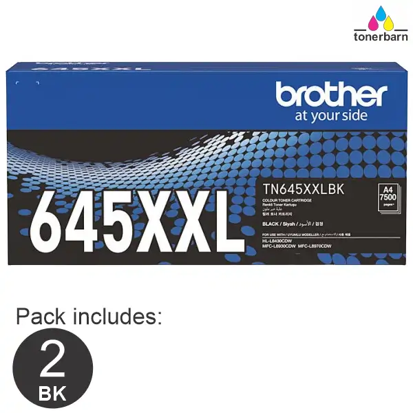 2 x Brother TN645XXLBK Black Toner Cartridge TN-645XXLBK