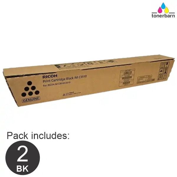 2 x Ricoh IM C3010 & IM C3510 Black Toner Cartridge 842510