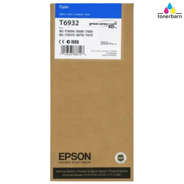 Epson UltraChrome XD T693 350ml Cyan Ink Cartridge C13T693200