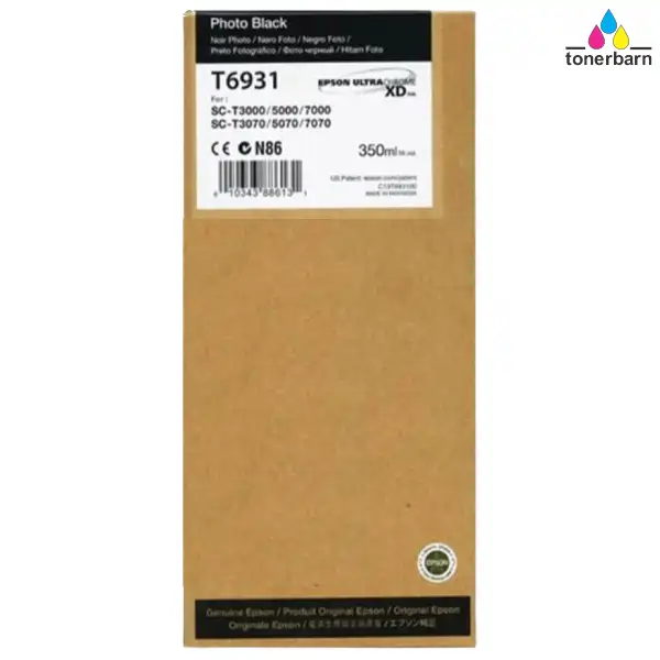 Epson UltraChrome XD T693 350ml Photo Black Ink Cartridge C13T693100