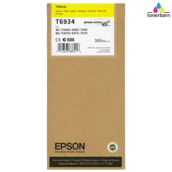 Epson UltraChrome XD T693 350ml Yellow Ink Cartridge C13T693400